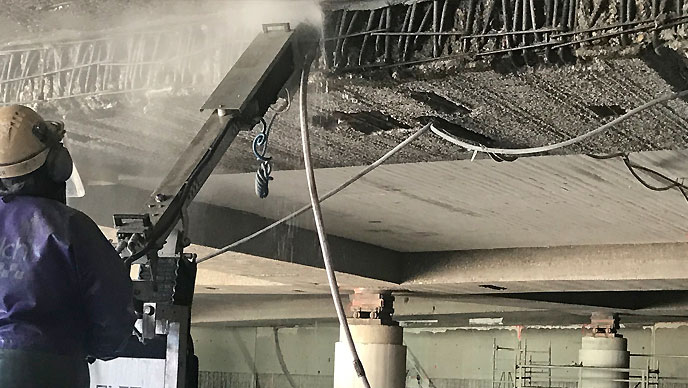 HidroDemolare Beton expozitie bare fier