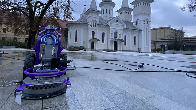 Curățarea Spațiilor Exterioare prin Hidrosablare